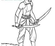 Coloriage La princesse guerri&egrave;re de Walt Disney