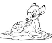 Coloriage Le faon Bambi du monde de Walt Disney
