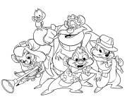 Coloriage le gang adorable de Walt Disney