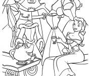 Coloriage Le monde magique de Belle de Walt Disney