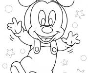 Coloriage Le petit Mickey Mouse de Walt Disney