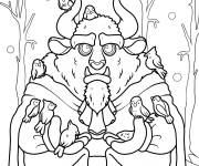 Coloriage Le prince Adam dans La Belle et la B&ecirc;te kawaii de Walt Disney
