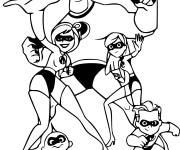 Coloriage Les indestructibles de Walt Disney