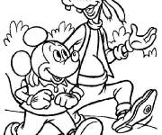 Coloriage Mickey et Dingo de Walt Disney