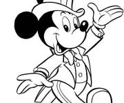 Coloriage Mickey Mouse de Walt Disney en Smoking