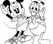 Coloriage Mickey Mouse et Donald Duck de Walt Disney