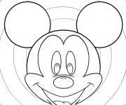 Coloriage Mickey Mouse Visage populaire du monde Walt Disney