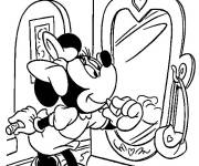 Coloriage Minnie Mouse se maquille