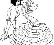 Coloriage Mowgli de Walt Disney