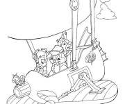 Coloriage Nut, Chip, Dale et Zipper de Walt Diney