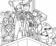 Coloriage Personnages du film de Walt Disney Toy Story 4