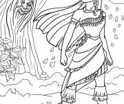 Coloriage Pocahontas de Walt Disney