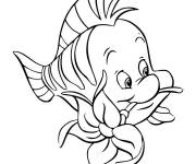 Coloriage Poisson Plie de Walt Disney