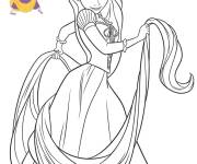 Coloriage Princesse Raiponce de Walt Disney