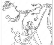 Coloriage Raiponce au balan&ccedil;oire