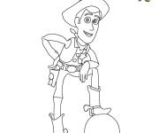 Coloriage Sherif Woody personnage Toy Story de Walt Disney