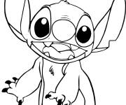 Coloriage Stitch rigolo de Walt Disney