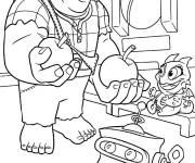 Coloriage Thug Ralph avec le dragon