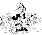Coloriage Tous les personnages iconiques de Walt Disney