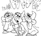 Coloriage Trois souris mignons de Walt Disney