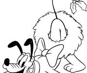 Coloriage Un chien amus&eacute; Pluto