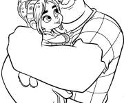 Coloriage Vanillope et Big Ralph de Walt Disney