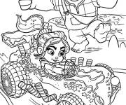 Coloriage Vanilopa en course de voiture