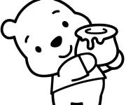 Coloriage Winnie le personnage mignon de Walt Disdney