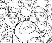 Coloriage Amis de Asha observant Star