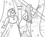 Coloriage Asha And Dahlia s'amuse avec Star