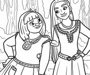 Coloriage Asha et Dahlia ensemble