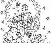 Coloriage Asha et les personnages de Wish