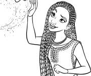 Coloriage Asha et Star du film de Disney