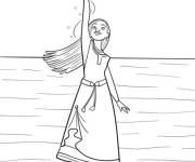 Coloriage et dessins gratuit Asha et Star sur la montagne à imprimer