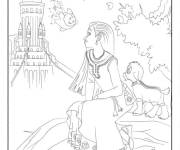 Coloriage Asha et Valentino en contour