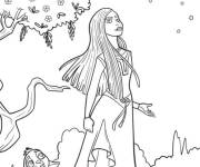 Coloriage Asha et Valentino en marchant