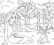 Coloriage Asha et Valentino protagonistes du film Wish