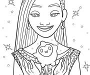 Coloriage Asha fait un v&oelig;u