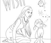 Coloriage Asha se dispute avec Valentino