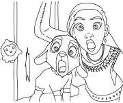 Coloriage Asha, Valentino et Star effray&eacute;