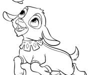 Coloriage ch&egrave;vre Valentino et Star de Wish Asha et la bonne &eacute;toile