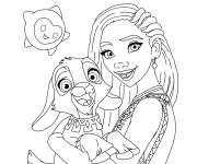 Coloriage Les amis Asha, Star et Valentino