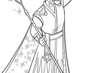 Coloriage Roi Magnifico et son b&acirc;ton magique
