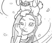 Coloriage Sc&egrave;ne dr&ocirc;le de Asha et Valentino