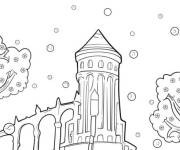 Coloriage Souhait flottant dans le village de Asha