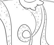 Coloriage Star brillante en noir et blanc