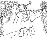 Coloriage Valentino parmi les feuilles
