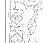 Coloriage Gary De&rsquo;Snake du film Zootopie 2