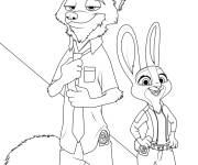 Coloriage Imagier Zootopie 2