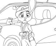 Coloriage Judy Hopps travaillant